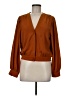 Halogen 100% Polyester Brown Long Sleeve Blouse Size M - photo 1
