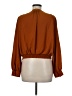 Halogen 100% Polyester Brown Long Sleeve Blouse Size M - photo 2