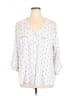 Michelle Flaherty Polka Dots White 3/4 Sleeve Blouse Size XL - photo 1