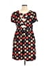 Forever 21 Plus 100% Polyester Polka Dots Black Casual Dress Size 1X - photo 2