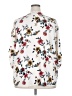 Cure 100% Polyester Floral White 3/4 Sleeve Blouse Size 2X - photo 2