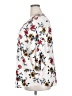 Cure 100% Polyester Floral White 3/4 Sleeve Blouse Size 2X - photo 5