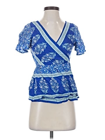 Blue Rain Short Sleeve Blouse (view 1)
