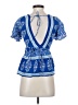 Blue Rain 100% Rayon Blue Short Sleeve Blouse Size XS - photo 2