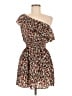 Lipstick 100% Polyester Animal Print Brown Cocktail Dress Size M - photo 1