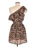Lipstick 100% Polyester Animal Print Brown Cocktail Dress Size M - photo 2