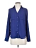 Express 100% Polyester Blue Long Sleeve Blouse Size XS - photo 1