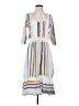 Zara Stripes White Casual Dress Size S - photo 1