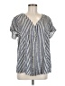 Torrid Stripes Blue Short Sleeve Blouse Size Med Plus (00) - photo 1