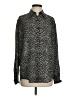 Anne Klein II Animal Print Black Long Sleeve Blouse Size 4 - photo 1