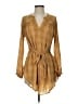 Blu Pepper Gold Long Sleeve Blouse Size S - photo 1