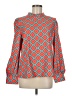 Shein 100% Polyester Argyle Red Long Sleeve Blouse Size 6 - photo 1