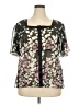 Lane Bryant 100% Polyester Black Short Sleeve Blouse Size 18 - 20 Plus - photo 1