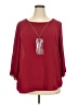 Tacera 100% Polyester Burgundy 3/4 Sleeve Blouse Size 2X - photo 1