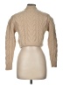 FRAME 100% Merino Extra Fine Wool Argyle Solid Chevron-herringbone Tan Wool Cardigan Size M - photo 2