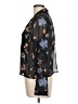 T Tahari 100% Polyester Floral Black Long Sleeve Blouse Size L - photo 5