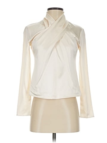 Lafayette 148 New York Long Sleeve Silk Top (view 1)