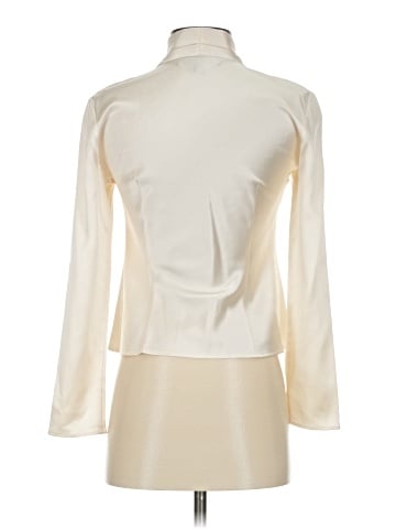 Lafayette 148 New York Long Sleeve Silk Top (view 2)