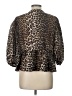 Unbranded 100% Polyester Animal Print Brown 3/4 Sleeve Blouse Size L - photo 2