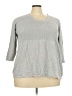 Avenue 100% Cotton Gray Pullover Sweater Size 26 - 28 Plus - photo 1