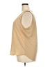 Ann Taylor 100% Polyester Tan Sleeveless Blouse Size XXL - photo 5