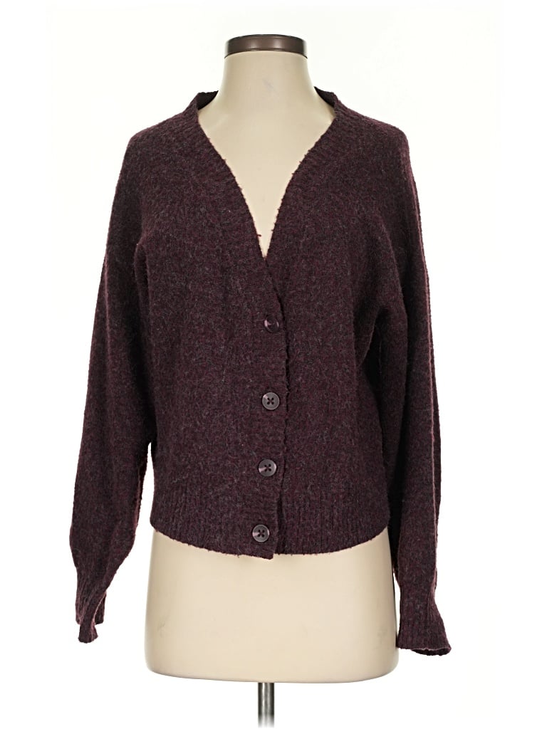 Pre-owned Vero Moda Cardigan Sweater In Burgundy