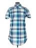 Lavie Plaid Blue Short Sleeve Button-Down Shirt Size L - photo 2