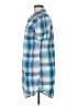 Lavie Plaid Blue Short Sleeve Button-Down Shirt Size L - photo 5