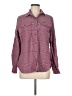 Columbia Plaid Burgundy Long Sleeve Blouse Size L - photo 1