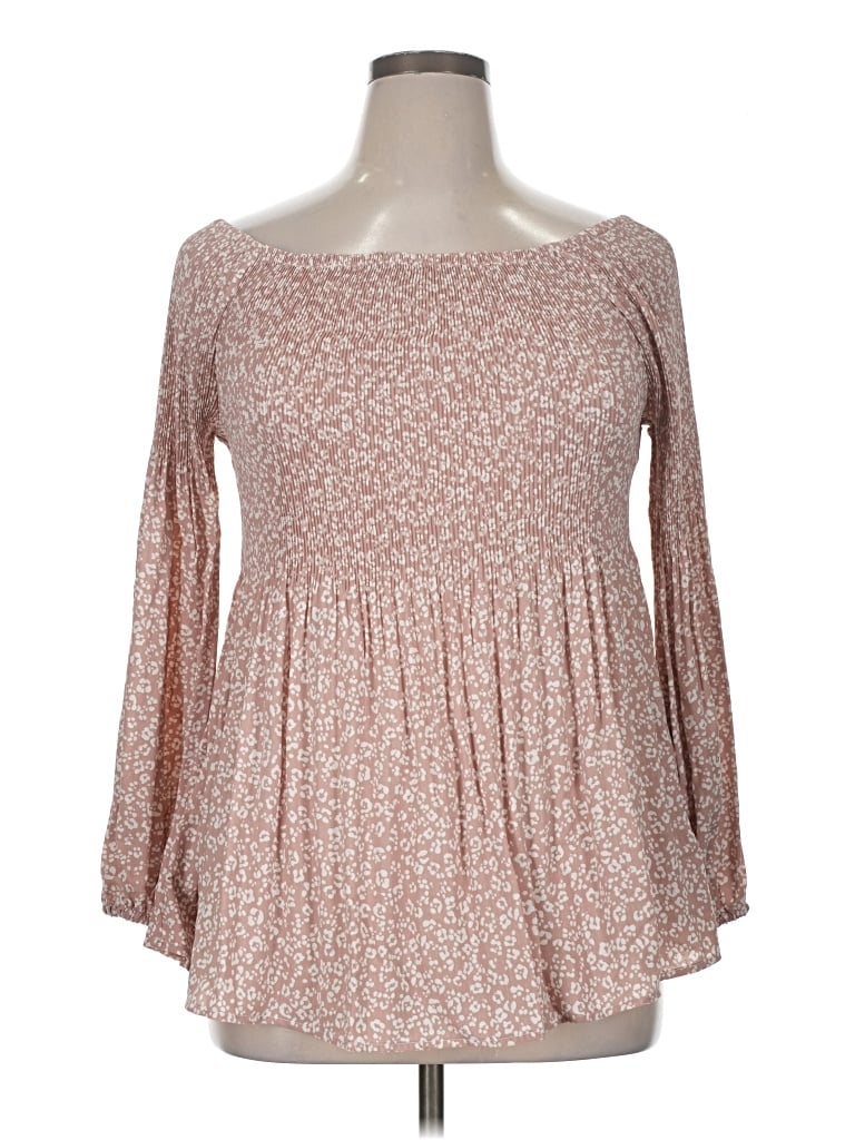 Pre-owned Oddi Long Sleeve Blouse In Pink