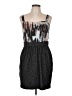 BCBGeneration Graphic Gray Cocktail Dress Size 10 - photo 1