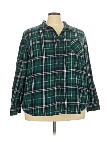 Faded Glory Long Sleeve Button-Down Shirt (view 1)
