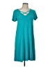 Cupio Solid Teal Casual Dress Size L - photo 1