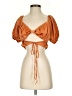 pretty garbage Orange Short Sleeve Blouse Size S - photo 1