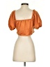 pretty garbage Orange Short Sleeve Blouse Size S - photo 2