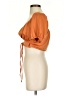 pretty garbage Orange Short Sleeve Blouse Size S - photo 5