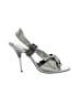 BCBGMAXAZRIA Metallic Silver Sandals Size 8 1/2 - photo 1