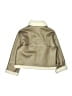 Zara 100% Polyester Solid Tan Coat Size 9 - 10 - photo 2