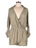 Kori America 100% Rayon Solid Tan Romper Size L - photo 1