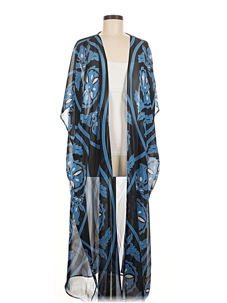 Pre-owned Lane Bryant Kimono In Blue