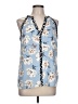 Cooper & Ella 100% Polyester Blue Sleeveless Blouse Size L - photo 1