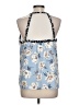 Cooper & Ella 100% Polyester Blue Sleeveless Blouse Size L - photo 2