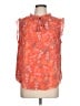 Jones & Co 100% Polyester Orange Sleeveless Blouse Size L - photo 1