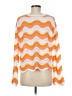 Shein 100% Polyester Chevron-herringbone Orange Pullover Sweater Size 6 - photo 2