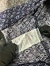 West Loop 100% Rayon Chevron-herringbone Silver Shorts Size L - photo 3