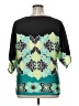 Preston & York 100% Polyester Teal 3/4 Sleeve Blouse Size XL - photo 2