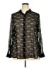 Lane Bryant 100% Polyester Animal Print Black Long Sleeve Blouse Size 18 - 20 Plus - photo 1