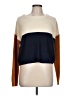 Say What? 100% Acrylic Color Block Tan Pullover Sweater Size L - photo 1