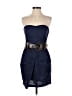 Mind Code 100% Linen Blue Cocktail Dress Size S - photo 1