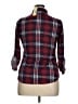 Passport 100% Polyester Plaid Burgundy Long Sleeve Blouse Size 14 - photo 2